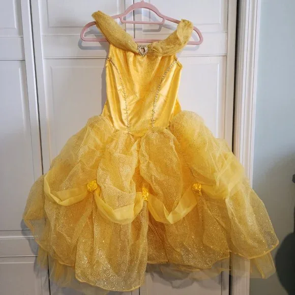 Disney Dresses Girls Authentic Deluxe Disney Belle Costume